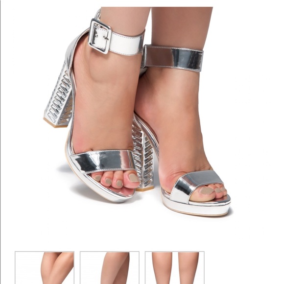 Brand New, Never worn size 9 silver heel! - Picture 7 of 8